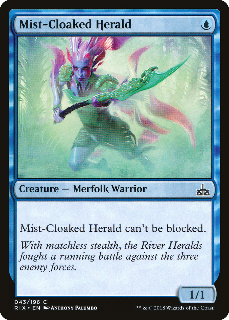 Mist-Cloaked Herald (RIX-043) - Rivals of Ixalan