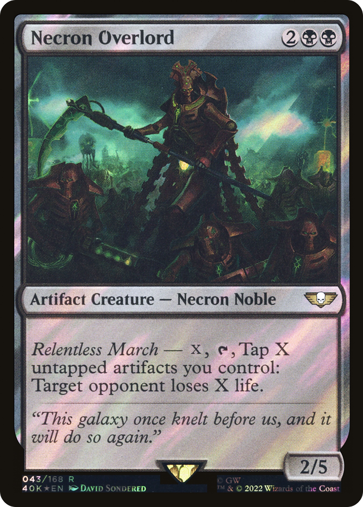 Necron Overlord (Surge Foil) (40K-43★) - Warhammer 40,000 Commander Foil