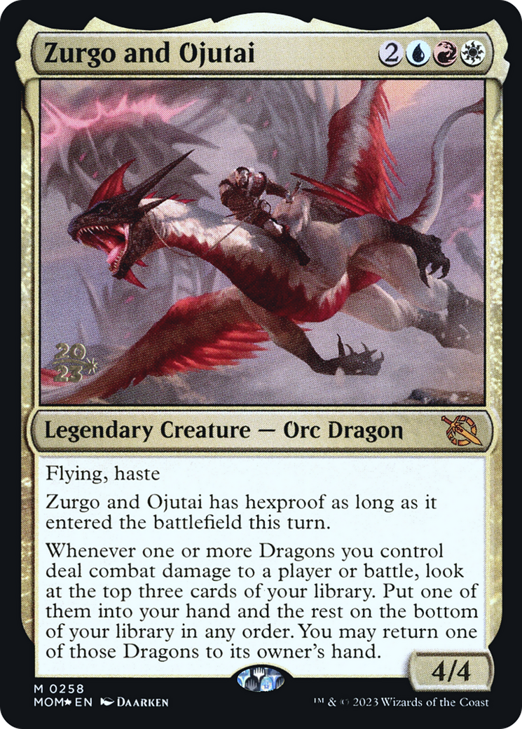Zurgo and Ojutai (PRE-258S) - March of the Machine Promos Foil