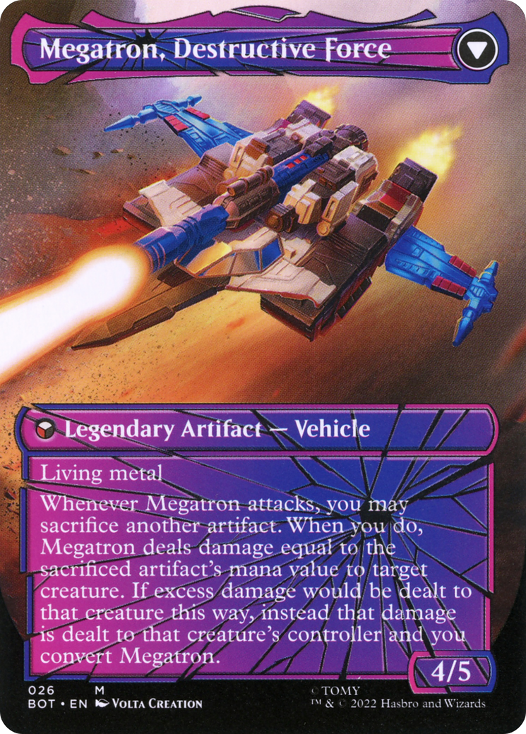 Mégatron, Tyran // Mégatron, Force Destructrice (BOT-026) - Transformers : (convertdfc, shatteredglass) (Borderless) 