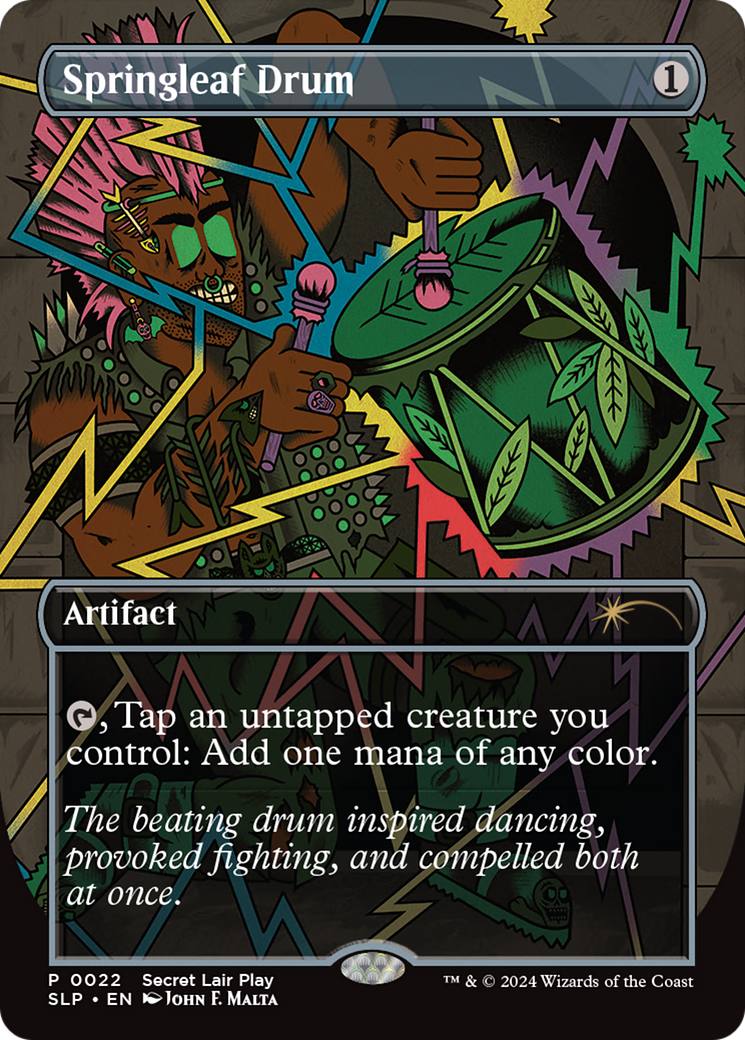 Springleaf Drum (SLP-022) - Secret Lair Showdown (Borderless) Foil