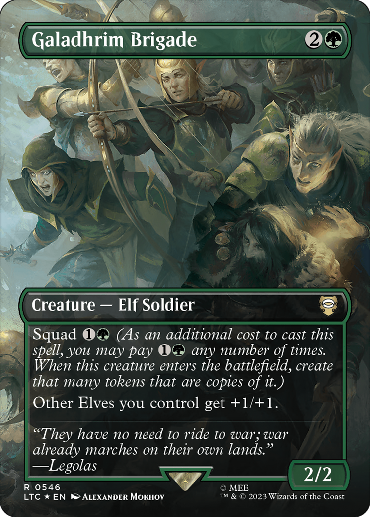 Galadhrim Brigade (Borderless) (Surge Foil) (LTC-546) - Tales of Middle-earth Commander (Borderless) Foil