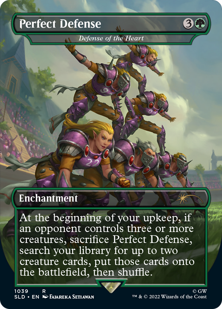 Perfect Defense - Defense of the Heart (Borderless) (SLD-1039) - Secret Lair Drop / Perfect Defense (Borderless) Foil