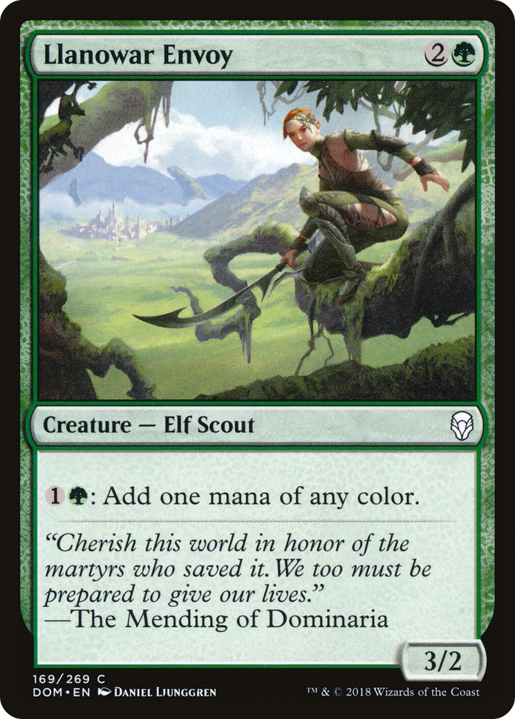 Envoyé de Llanowar (DOM-169) - Feuille Dominaria 