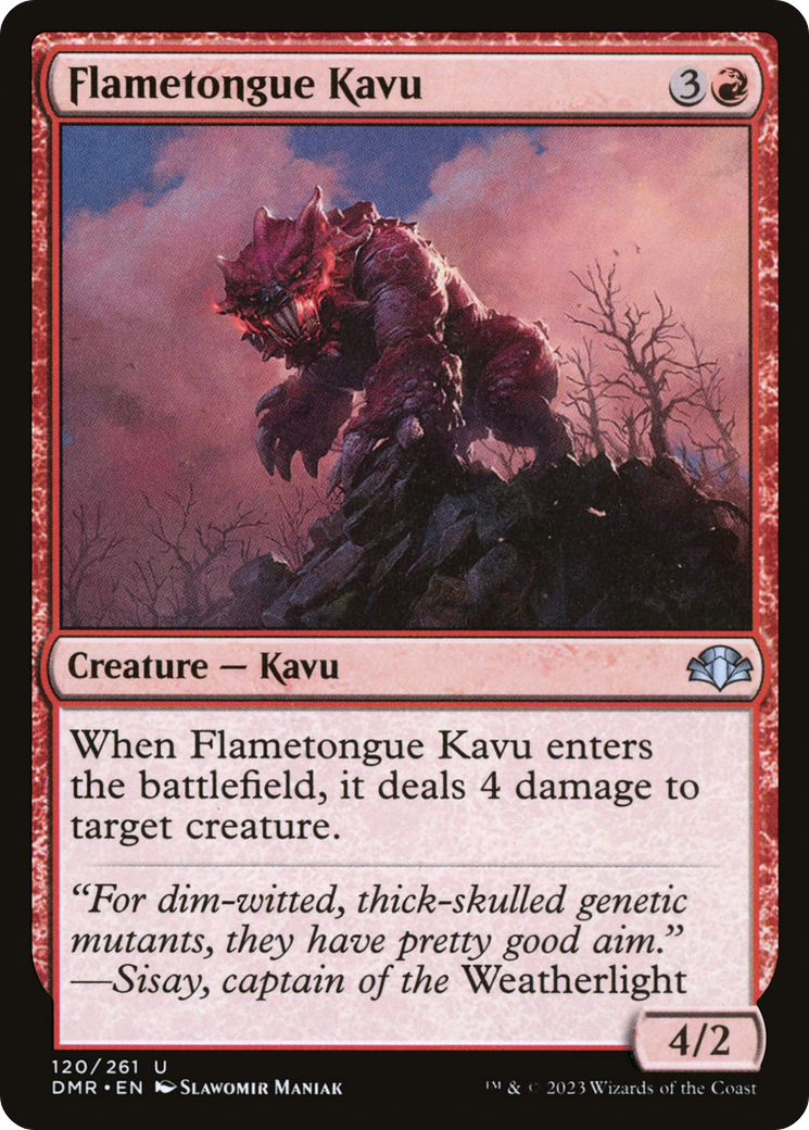 Flametongue Kavu (DMR-120) - Dominaria Remastered Foil