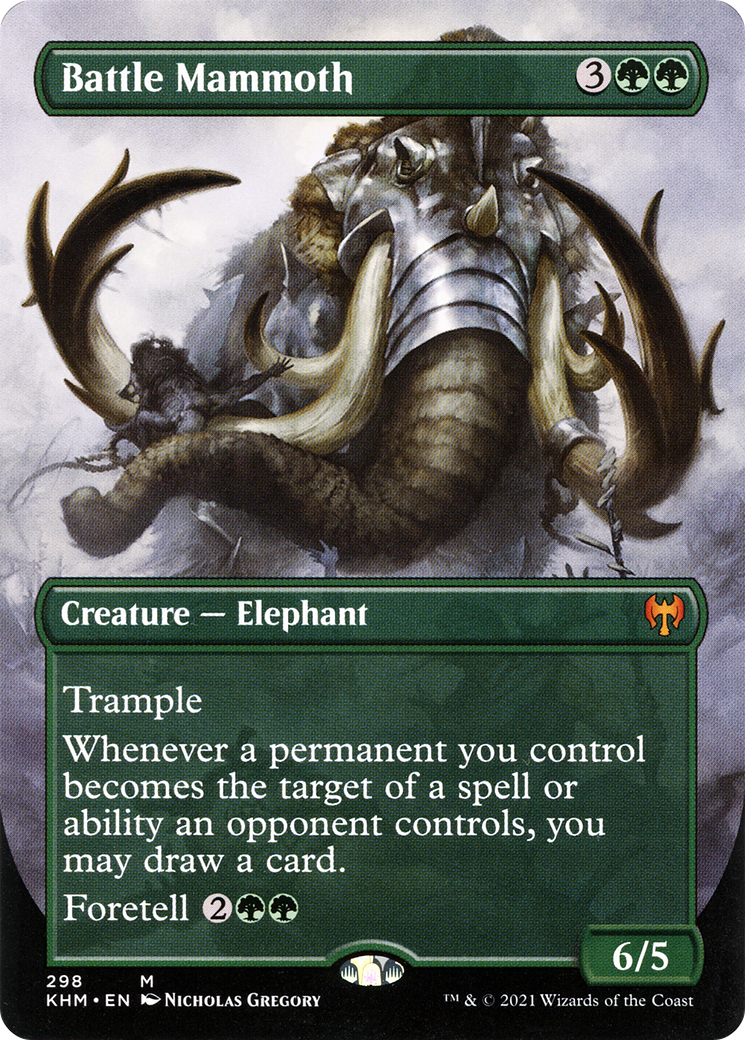 Battle Mammoth (KHM-298) - Feuille de Kaldheim (sans bordure) 