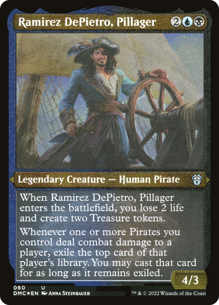 Ramirez DePietro, Pilleur (DMC-060) - Dominaria United Commander, feuille gravée 