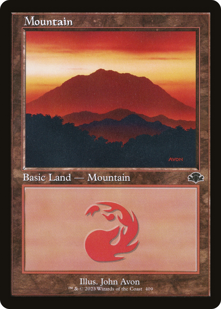 Mountain (409) (Retro Frame) (DMR-409) - Dominaria Remastered Foil