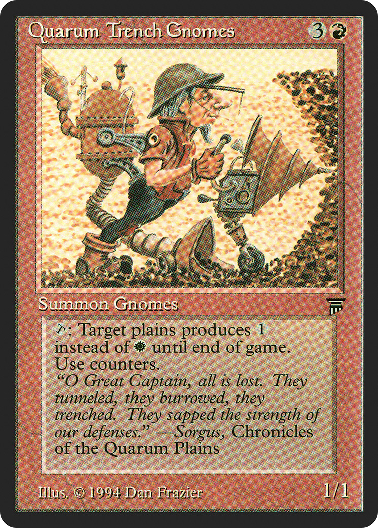 Gnomes des tranchées de Quarum (LEG-162) - Légendes 