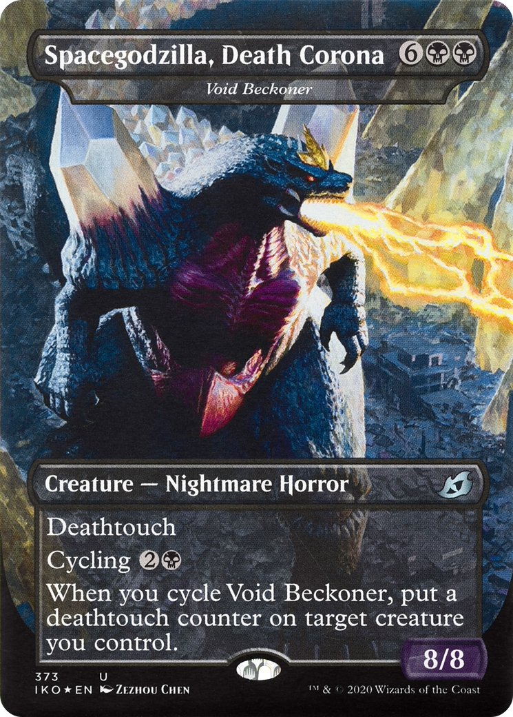 Void Beckoner (IKO-373) - Ikoria : Lair of Behemoths / Spacegodzilla, Death Corona (Borderless) Foil 