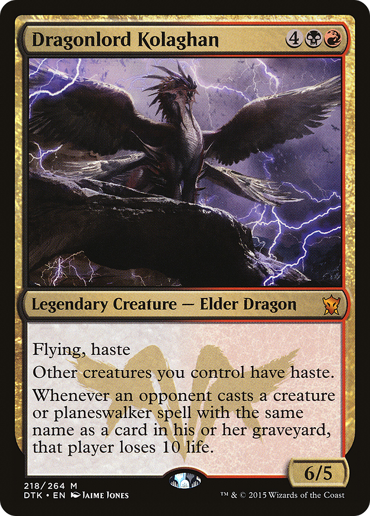 Seigneur Dragon Kolaghan (DTK-218) - Dragons de Tarkir 