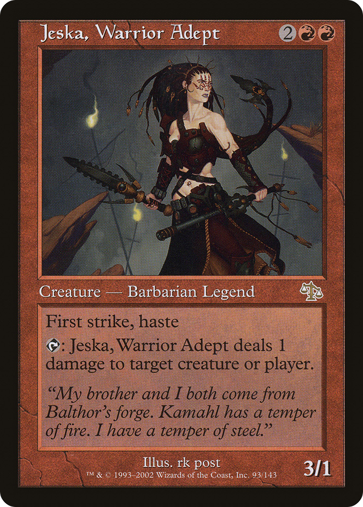 Jeska, Guerrière Adepte (JUD-093) - Jugement Foil 