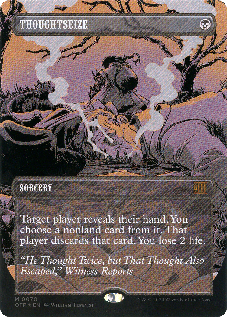 Thoughtseize (Textured Foil) (OTP-070) - Breaking News (Borderless) Foil