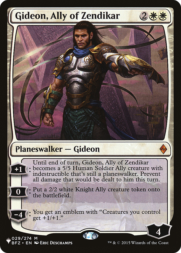 Gideon, Ally of Zendikar (LIST-029/274) - The List