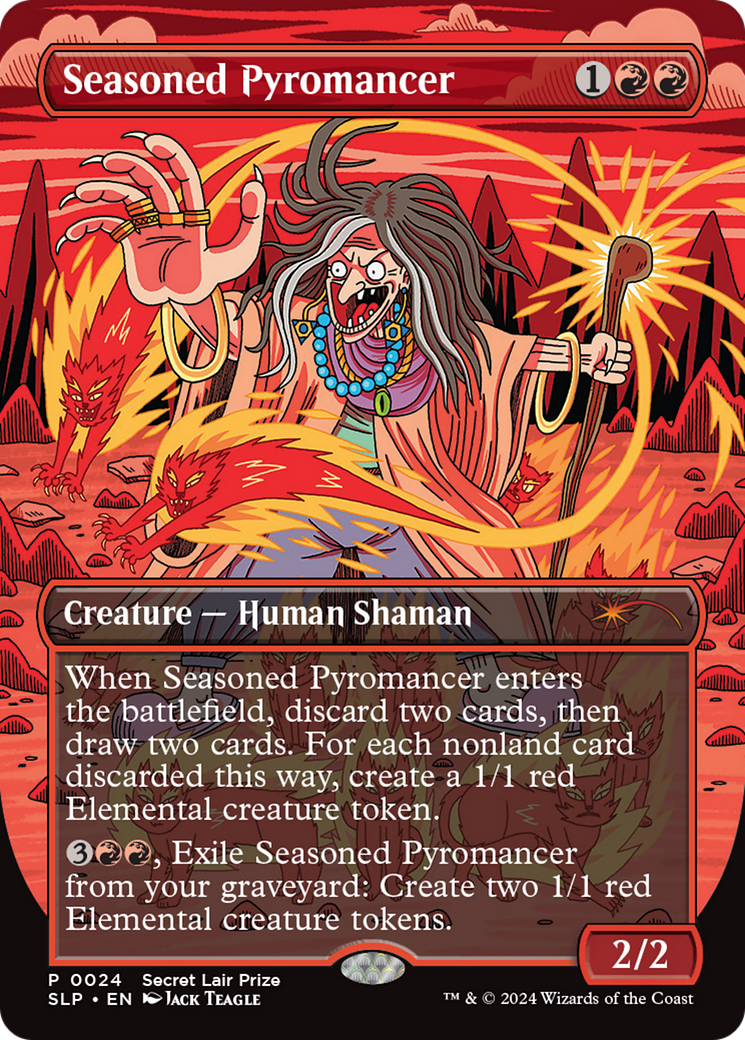 Seasoned Pyromancer (PTP-024) - Secret Lair Showdown (Borderless) Foil