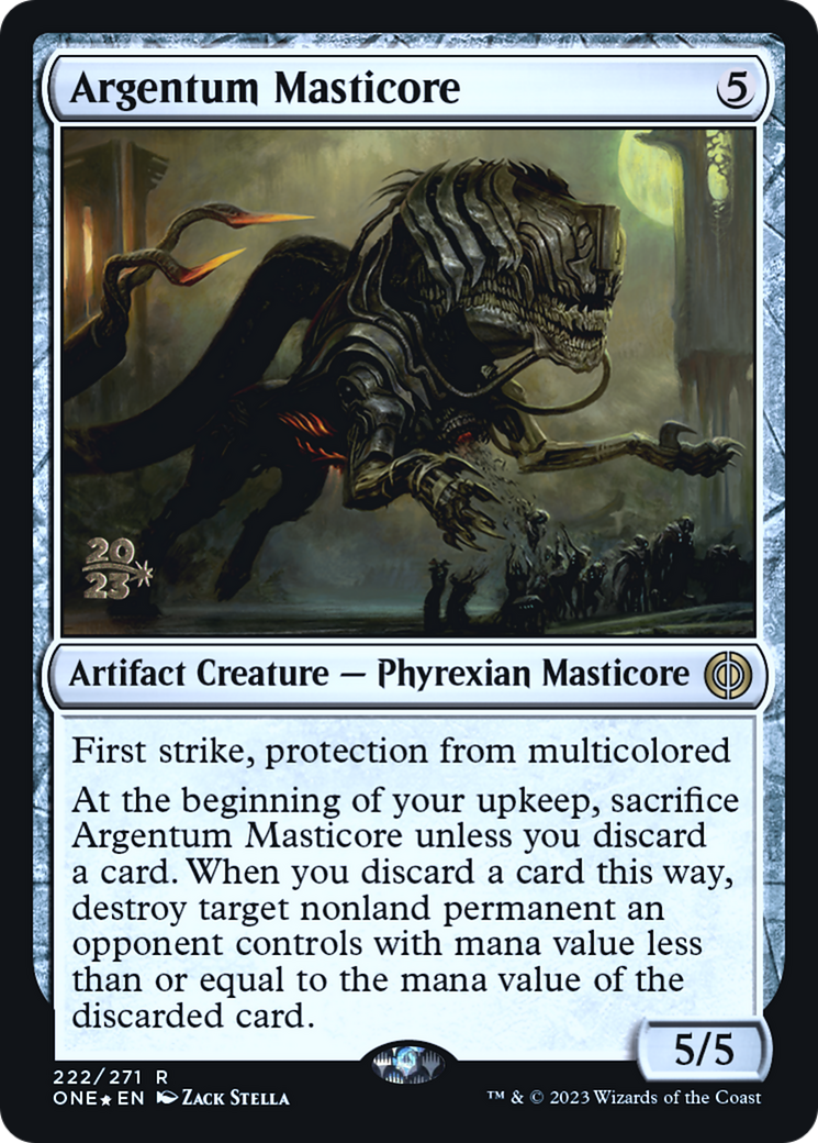 Argentum Masticore (PONE-222S) - Phyrexia : All Will Be One Promos Foil 