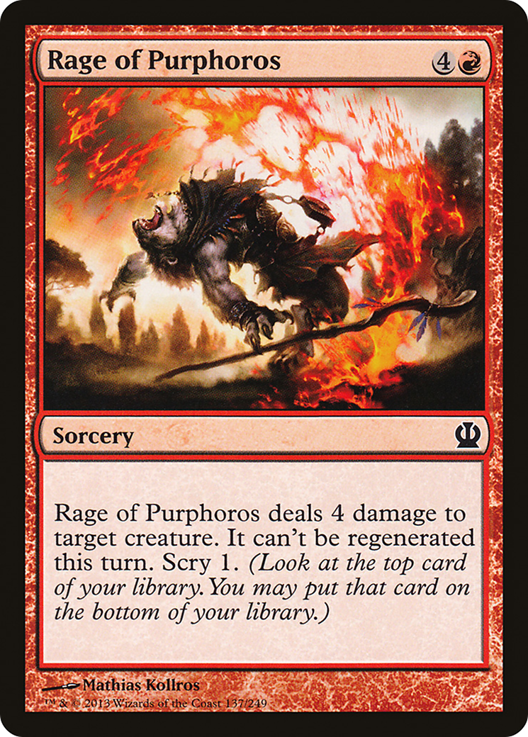 Rage de Purphoros (THS-137) - Theros Foil 