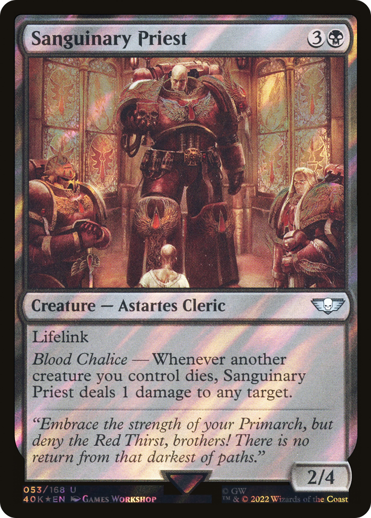 Sanguinary Priest (Surge Foil) (40K-53★) - Warhammer 40,000 Commander Foil