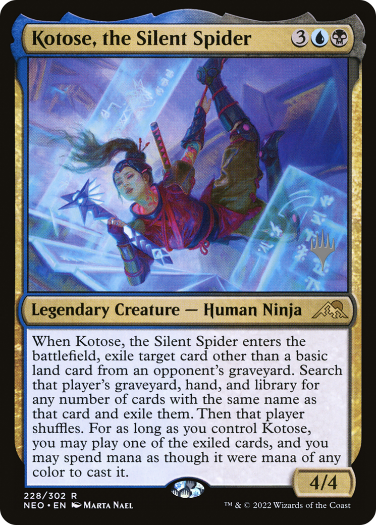 Kotose, the Silent Spider (PPNEO-228P) - Kamigawa: Neon Dynasty Promos