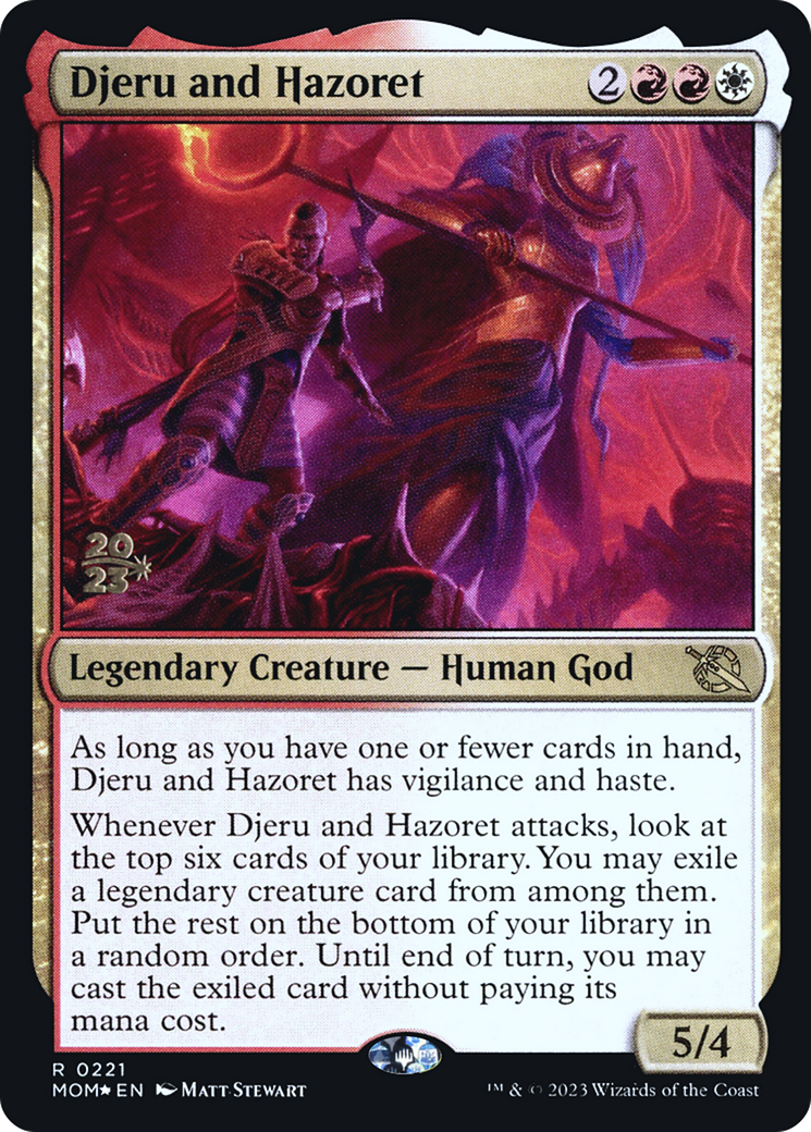 Djeru and Hazoret (PRE-221) - March of the Machine Promos Foil