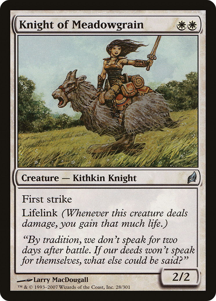 Chevalier de Meadowgrain (LRW-028) - Lorwyn Foil 