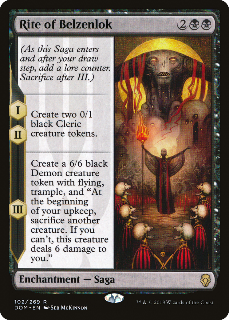 Rite de Belzenlok (DOM-102) - Feuille de Dominaria 