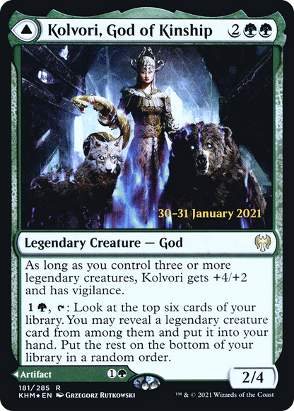 Kolvori, God of Kinship (PRE-181S) - Kaldheim Promos Foil