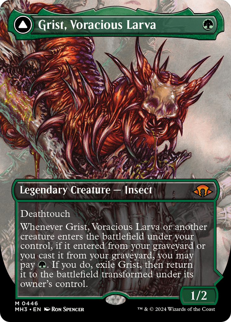 Grist, Voracious Larva (Borderless) (MH3-446) - Modern Horizons 3 (Borderless)