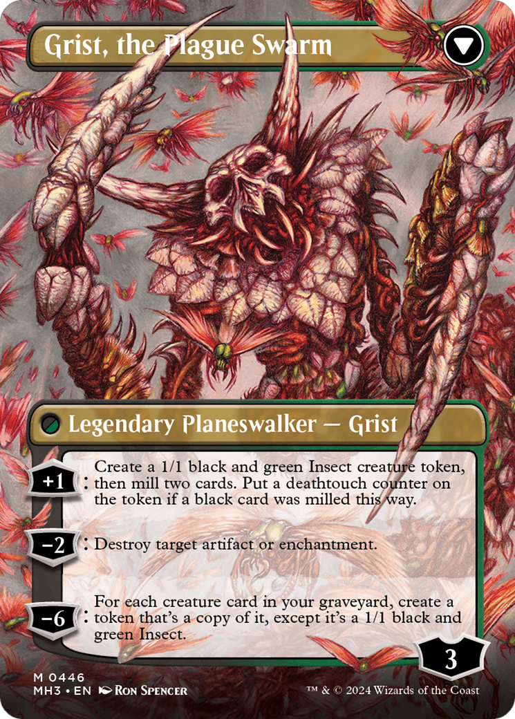 Grist, Voracious Larva (Borderless) (MH3-446) - Modern Horizons 3 (Borderless) Foil