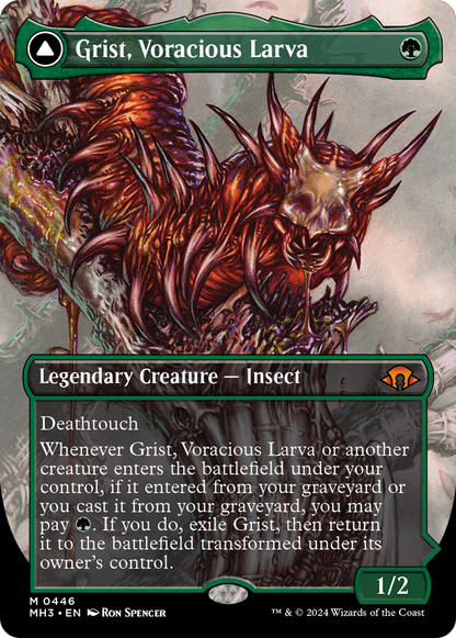 Grist, Voracious Larva (Borderless) (MH3-446) - Modern Horizons 3 (Borderless) Foil
