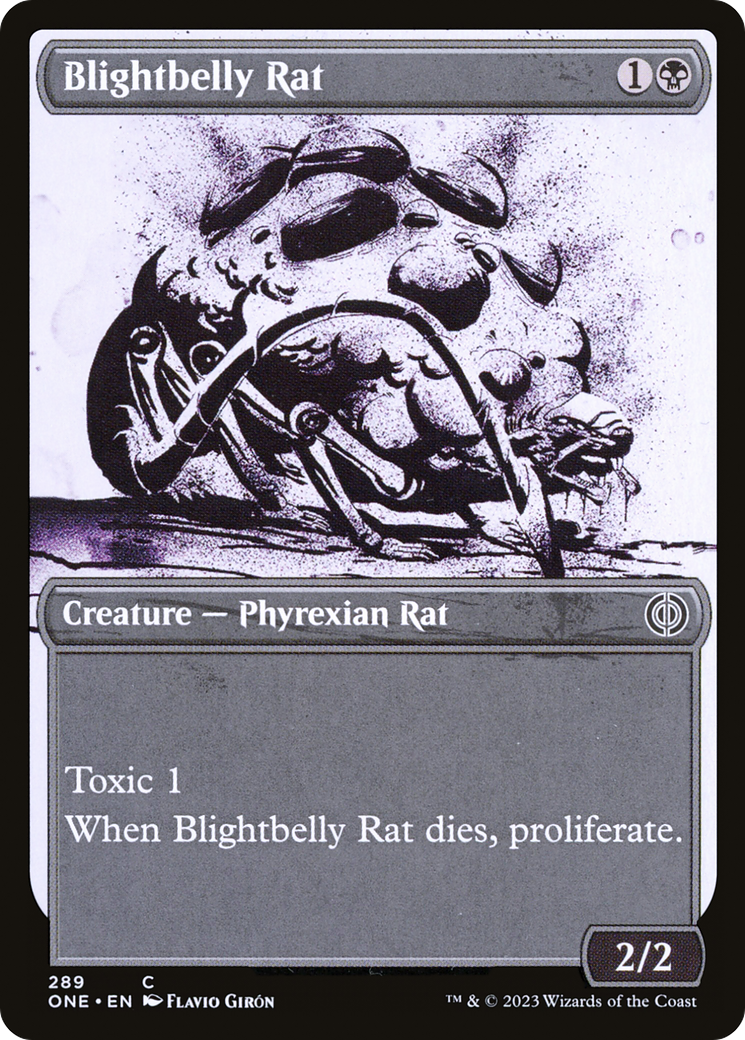 Rat à ventre flétri (ONE-289) - Phyrexia : Tous ne feront plus qu'un : (Vitrine) 