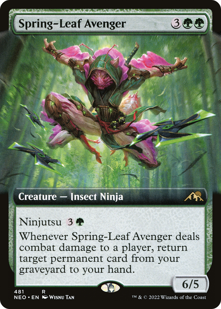 Spring-Leaf Avenger (Extended Art) (NEO-481) - Kamigawa: Neon Dynasty: (Extended Art)