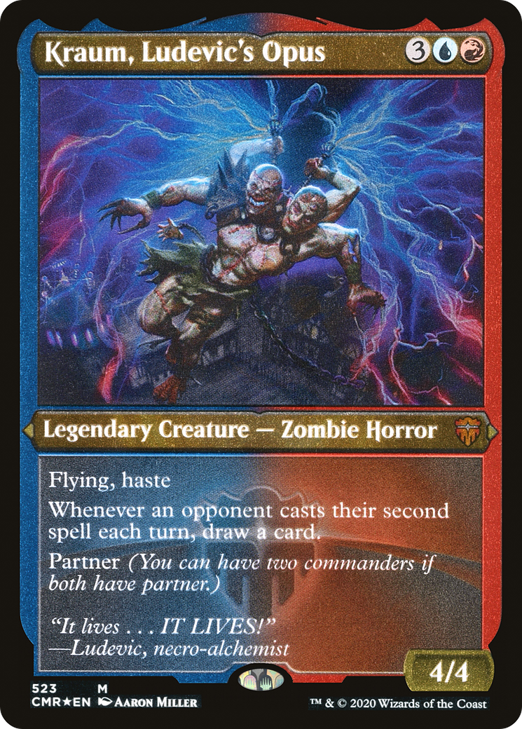 Kraum, Opus de Ludevic (CMR-523) - Commander Legends Etched Foil 