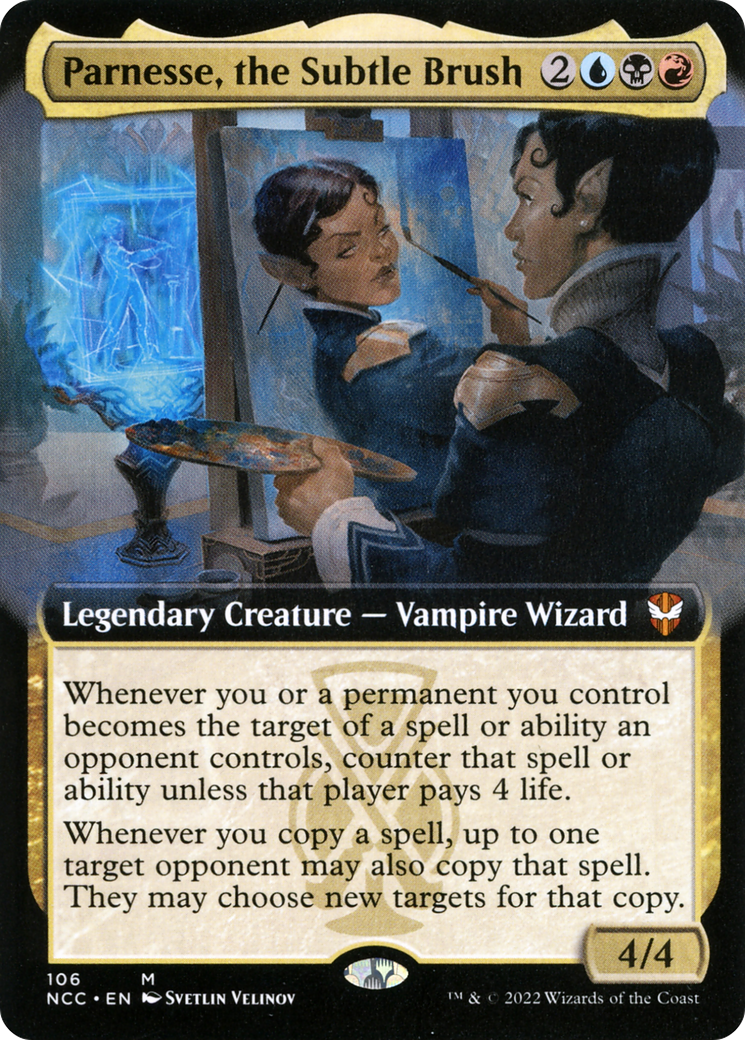 Parnesse, the Subtle Brush (Extended Art) (NCC-106) - New Capenna Commander: (Extended Art) Foil