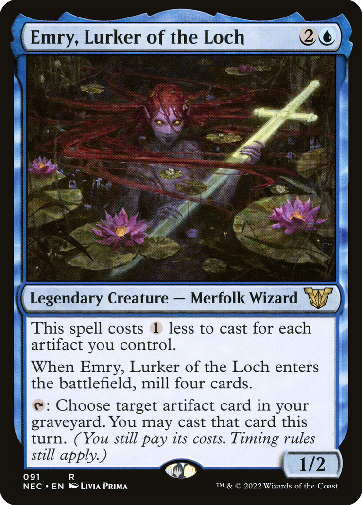 Emry, Lurker of the Loch (NEC-091) - Neon Dynasty Commander