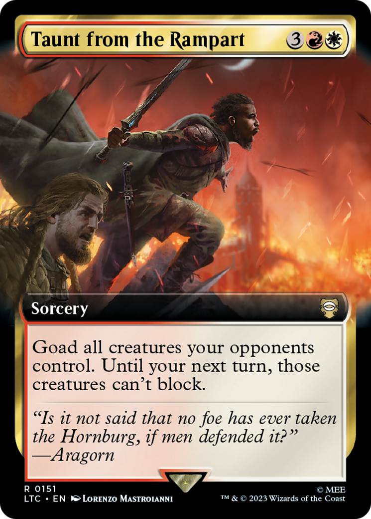 Taunt from the Rampart (Extended Art) (LTC-151) - Tales of Middle-earth Commander: (Extended Art) Foil