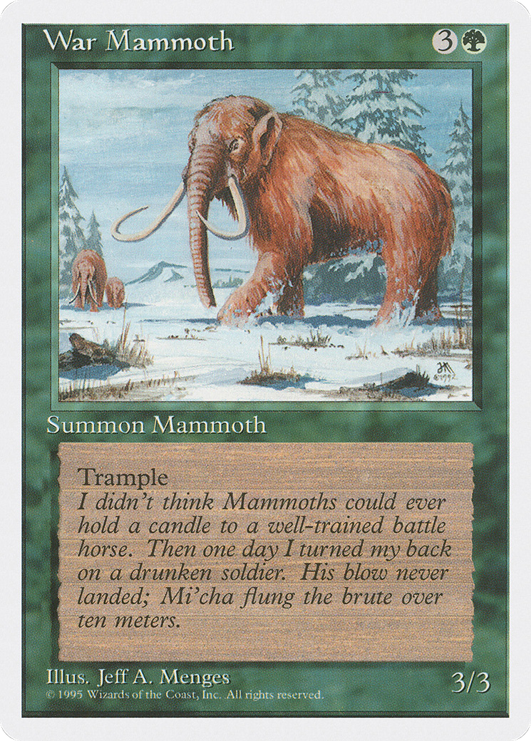 War Mammoth (4ED-286) - Fourth Edition