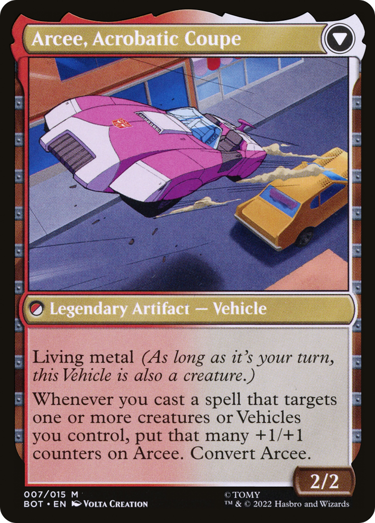 Arcee, Tireur d'élite // Arcee, Coupe acrobatique (BOT-007) - Transformers : (convertdfc) Foil 