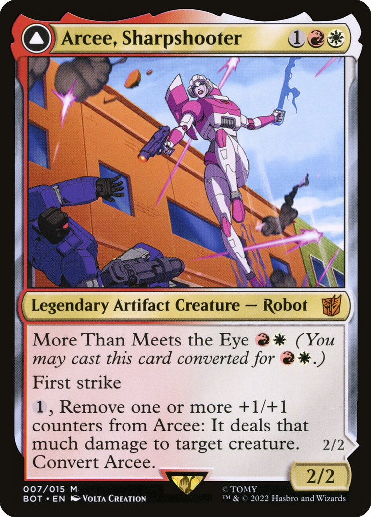 Arcee, Tireur d'élite // Arcee, Coupe acrobatique (BOT-007) - Transformers : (convertdfc) 