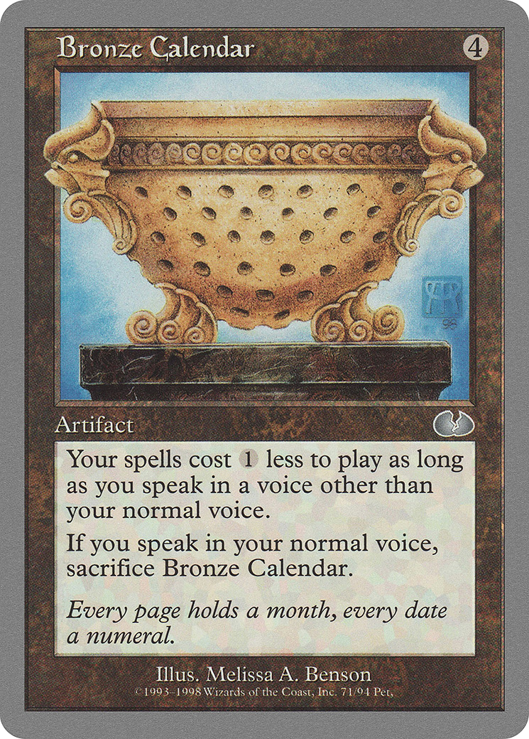 Calendrier Bronze (UGL-071) - Décollé 