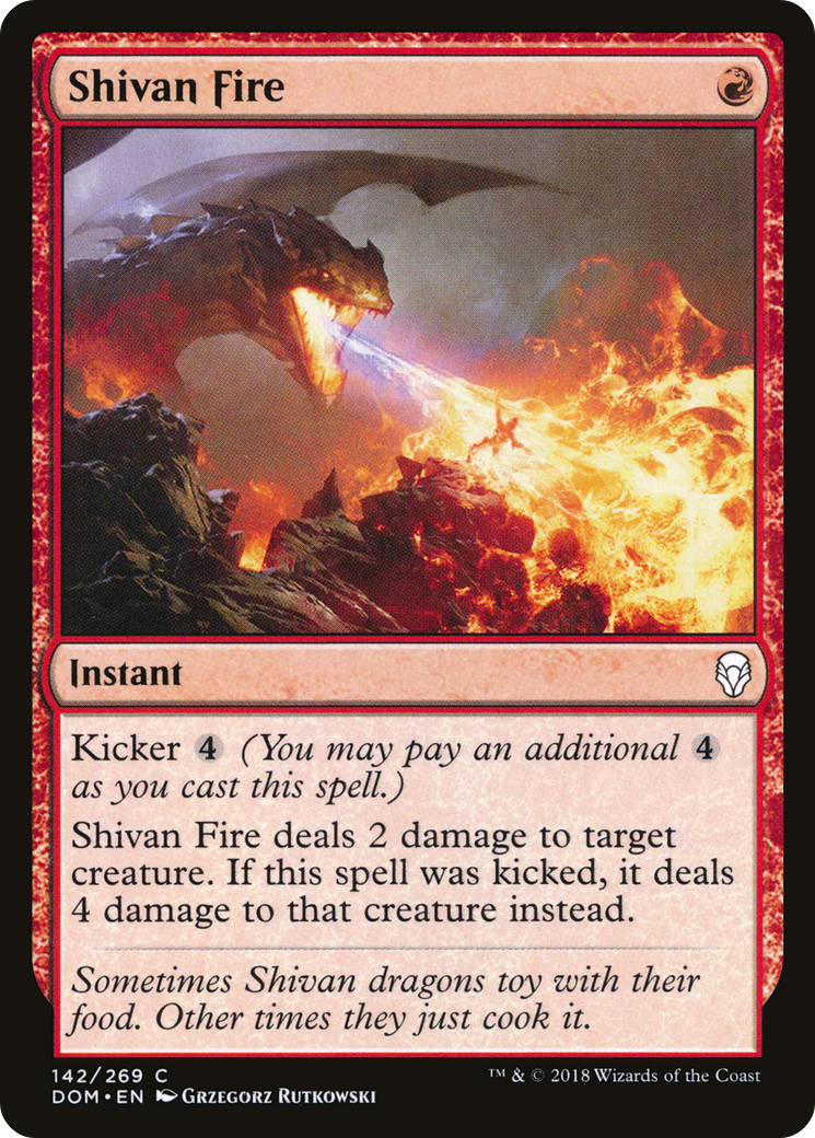 Shivan Fire (DOM-142) - Feuille Dominaria 