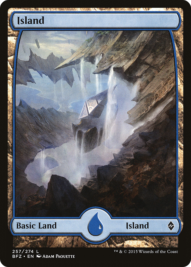 Island (257) - Full Art (BFZ-257) - Battle for Zendikar