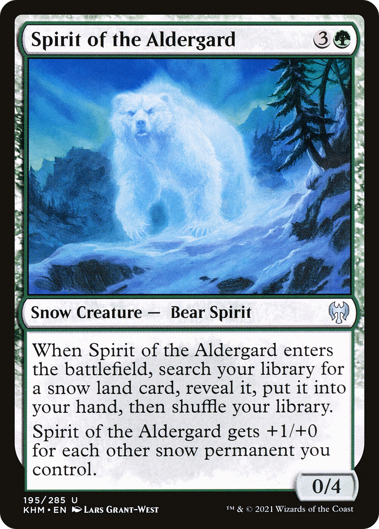 Esprit d'Aldergard (KHM-195) - Kaldheim : (neige) Foil 