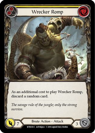 Wrecker Romp (Jaune) (WTR030) - Bienvenue chez Rathe Unlimited Edition Rainbow Foil 