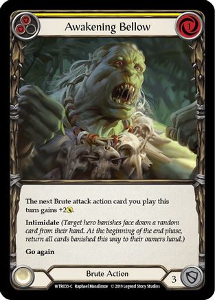 Awakening Bellow (Jaune) (WTR033) - Bienvenue chez Rathe Édition illimitée Rainbow Foil 