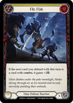 Flic Flak (Jaune) (WTR093) - Bienvenue chez Rathe 1ère édition Rainbow Foil 