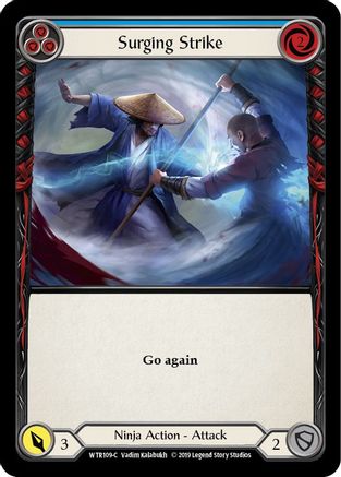 Surging Strike (Bleu) (WTR109) - Bienvenue dans l'édition illimitée de Rathe Rainbow Foil 