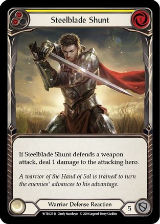 Steelblade Shunt (Jaune) (WTR127) - Bienvenue à Rathe 1ère édition Rainbow Foil 