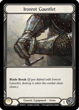 Ironrot Gauntlet (WTR157) - Welcome to Rathe 1st Edition Cold Foil