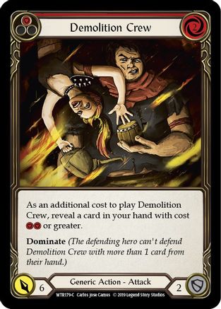 Demolition Crew (Rouge) (WTR179) - Bienvenue dans l'édition illimitée de Rathe Rainbow Foil 